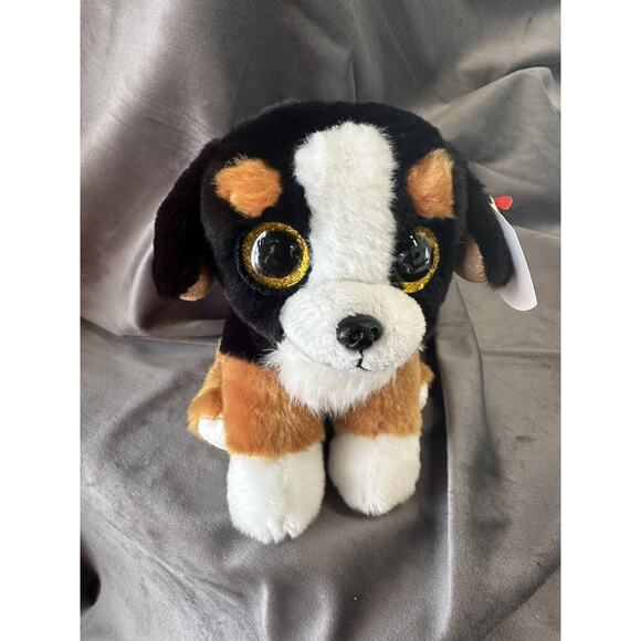 Ty Beanie Boos Roscoe Bernese Mountain Medium plush puppy dog eye scratches - Picture 3 of 7